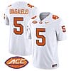 DJ Uiagalelei Jersey #5 Clemson Tigers Vapor Limited Acc Patch College Football Stitched White