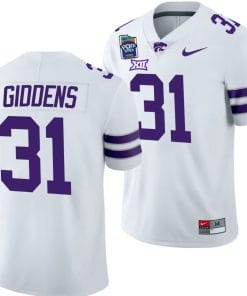 DJ Giddens Jersey #31 Kansas State Wildcats 2023 Pop-Tarts Bowl Football White