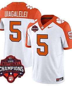 DJ Uiagalelei Jersey #5 Clemson Tigers Vapor Limited Champions Patch College Football Stitched Inverted