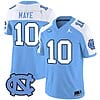 Drake Maye Jersey #10 North Carolina Tar Heels Vapor Limited College Football Blue Alternate