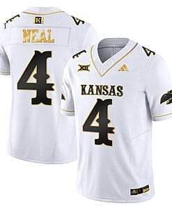 Devin Neal Jersey #4 Kansas Jayhawks Blackhawk Gold Vapor Football White Gold
