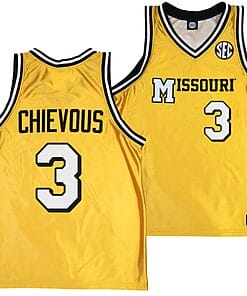 Derrick Chievous Jersey #3 Missouri Tigers Alternate Basketball Throwback Legacy Uniform Gold