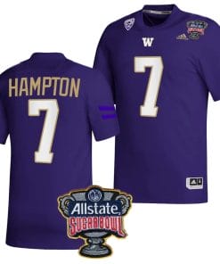 Dominique Hampton Jersey #7 Washington Huskies Allstate Sugar Bowl Patch 2024 College Football Purple
