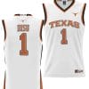 Dylan Disu Jersey #1 Texas Longhorns NIL College Basketball Lightweight White