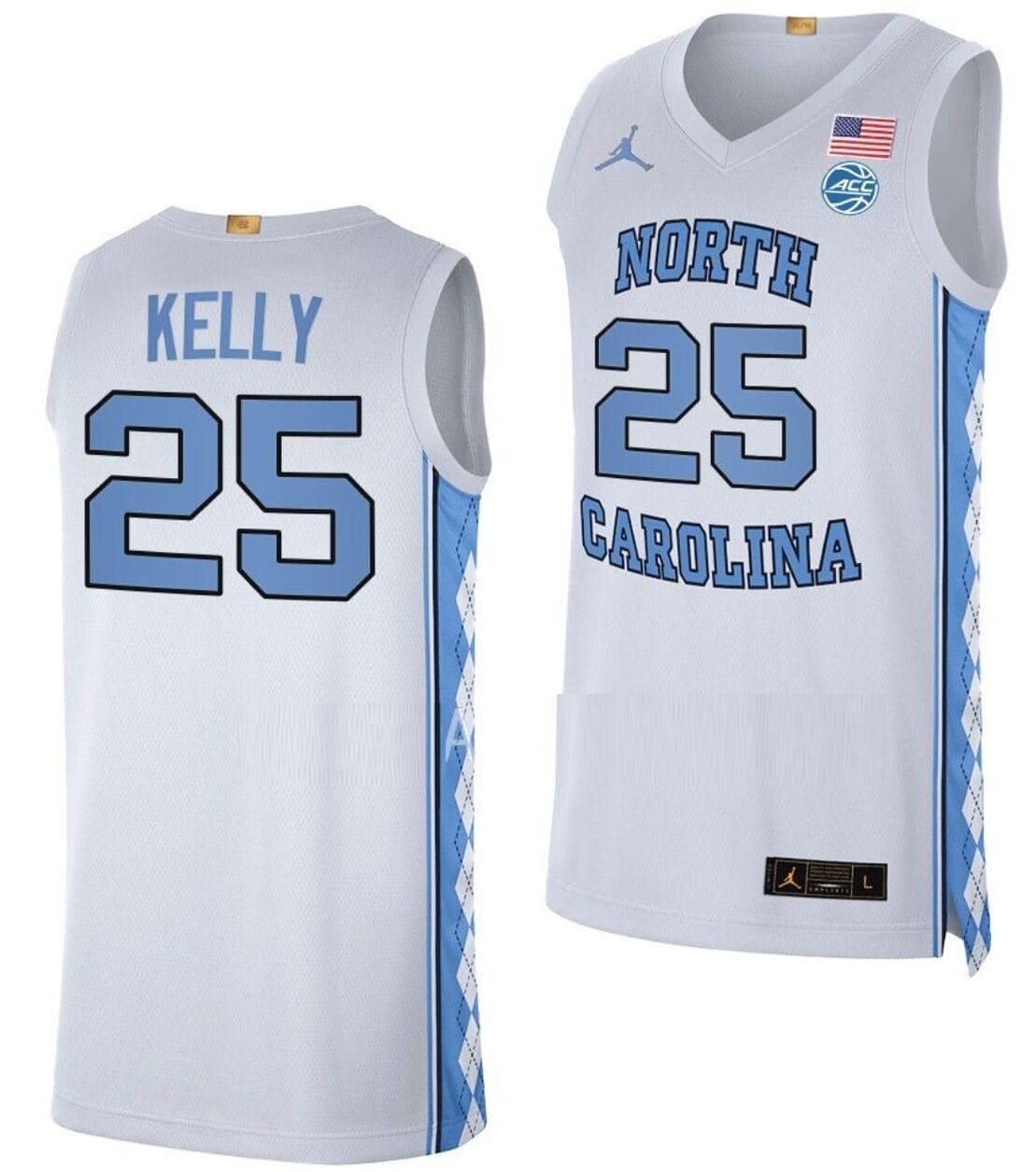 Deja Kelly Jersey #25 North Carolina Tar Heels College Basketball White