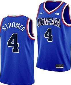 Dusty Stromer Jersey #4 Gonzaga Bulldogs Throwback Basketball uniform 2023-24 Blue