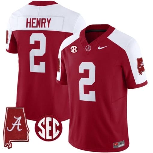 Derrick Henry Jersey #9 Alabama Crimson Tide Vapor Stitched Football Alabama Map Alternate