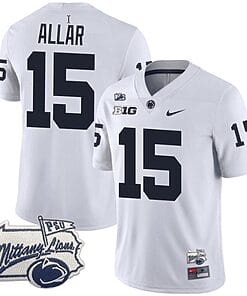 Drew Allar Jersey #15 Penn State Nittany Lions PSU Patch College Football All Stitched White