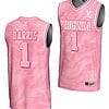Dante Harris Jersey #1 Virginia Cavaliers College Basketball Lightweight Pink