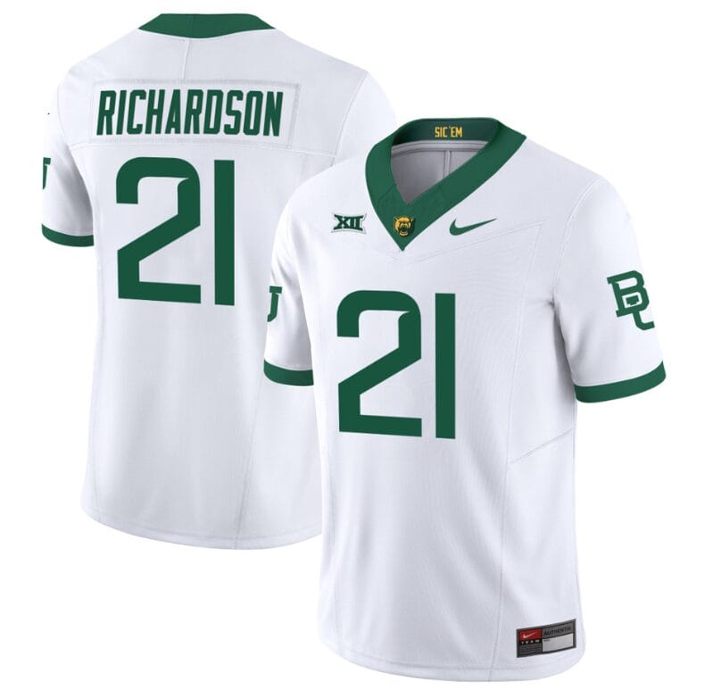 Dominic Richardson Jersey #21 Baylor Bears Vapor Limited College Football All Stitched White