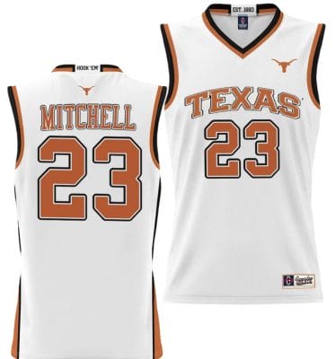 Dillon Mitchell Jersey #23 Texas Longhorns NIL College Basketball Lightweight White