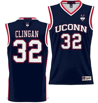 Donovan Clingan Jersey #32 UConn Huskies NIL College Basketball Lightweight Navy
