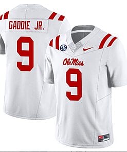 DeShawn Gaddie Jr Jersey #9 Ole Miss Rebels Football All Stitched White