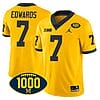 Donovan Edwards Jersey #7 Michigan Wolverines 1000 Wins Patch College Football Yellow