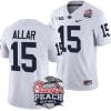 Drew Allar Jersey #15 Penn State Peach Bowl Patch 2024 College Football White