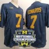 Donovan Edwards Jersey #7 Michigan Wolverines Football 2023 National Champions Patch Navy