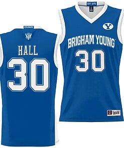 Dallin Hall Jersey #30 BYU Cougars NIL College Basketball Jersey Lightweight Royal