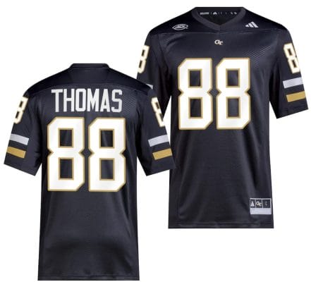 Demaryius Thomas Jersey #88 Georgia Tech Yellow Jackets 2023 Premier Football Uniform Black