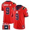 DeShawn Gaddie Jr Jersey #9 Ole Miss Rebels Football Flag Patch All Stitched Red