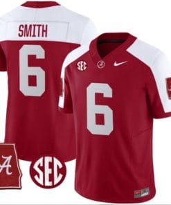 DeVonta Smith Jersey #6 Alabama Crimson Tide Vapor Stitched Football Alabama Map Alternate