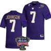Dillon Johnson Jersey #7 Washington Huskies Allstate Sugar Bowl Patch 2024 College Football Purple