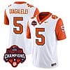 DJ Uiagalelei Jersey #5 Clemson Tigers Vapor Limited Champions Patch College Football Stitched Orange Sleeves