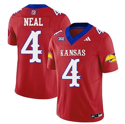 Devin Neal Jersey #4 Kansas Jayhawks Blackhawk Vapor Limited Football Red