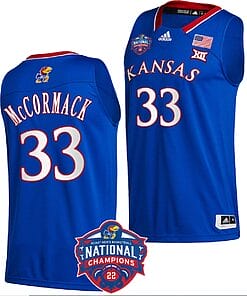 David McCormack Jersey #33 Kansas Jayhawks Basketball 2022 NCAA National Champions Royal