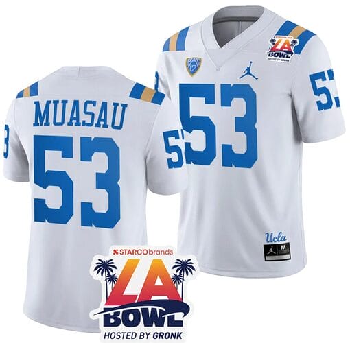 Darius Muasau Jersey #53 UCLA Bruins 2023 LA Bowl College Football White