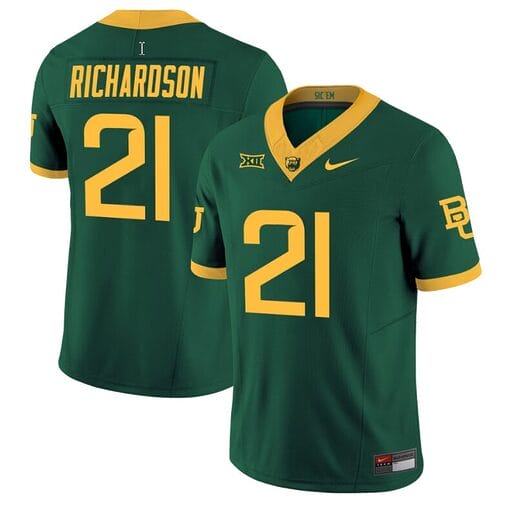 Dominic Richardson Jersey #21 Baylor Bears Vapor Limited College Football All Stitched Green