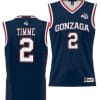 Drew Timme Jersey #2 Gonzaga Bulldogs NIL College Basketball Lightweight Black