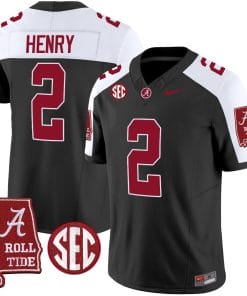 Derrick Henry Jersey #2 Alabama Crimson Tide Vapor Limited Football Alabama Map Black Alternate