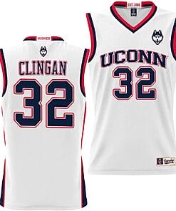 Donovan Clingan Jersey #32 UConn Huskies NIL College Basketball Lightweight White