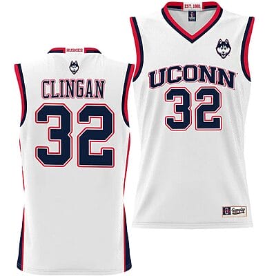 Donovan Clingan Jersey #32 UConn Huskies NIL College Basketball Lightweight White