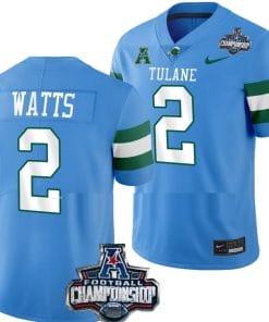 Duece Watts Jersey #2 Tulane Green Wave 2022 ACC Football Championship Blue