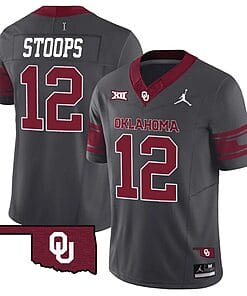 Drake Stoops Jersey #12 Oklahoma Sooners Vapor Limited College Football Stitched Anthracite
