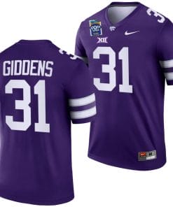 DJ Giddens Jersey #31 Kansas State Wildcats 2023 Pop-Tarts Bowl Football Purple