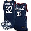 Donovan Clingan Jersey #31 UConn Huskies 2023 National Champions College Basketball Navy