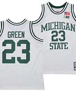 Draymond Green Jersey #23 Michigan State Spartans 125th Basketball Anniversary 1990 Throwback White