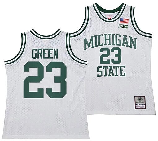 Draymond Green Jersey #23 Michigan State Spartans 125th Basketball Anniversary 1990 Throwback White