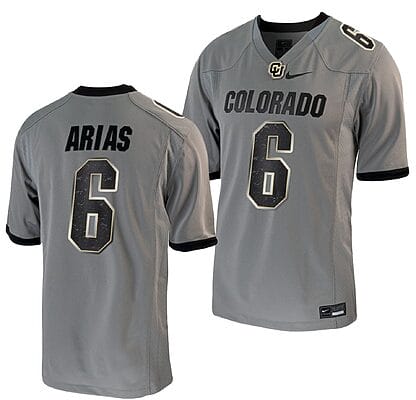 Daniel Arias Jersey #6 Colorado Buffaloes College Football Untouchable Game Grey