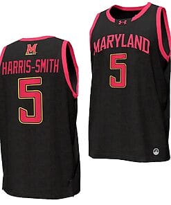 DeShawn Harris Smith Jersey #5 Maryland Terrapins College NIL Replica Basketball Black