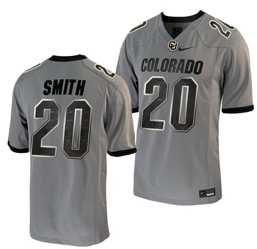 Deion Smith Jersey #20 Colorado Buffaloes College Football Untouchable Game Grey