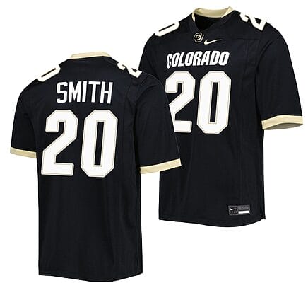 Deion Smith Jersey #20 Colorado Buffaloes College Football Untouchable Replica Black