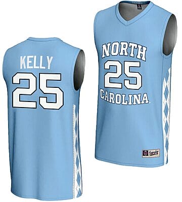 Deja Kelly Jersey #25 UNC Tar Heels Basketball Lightweight Blue