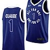 Desmond Claude Jersey #1 Xavier Musketeers All For One Blue College Basketball Uniform
