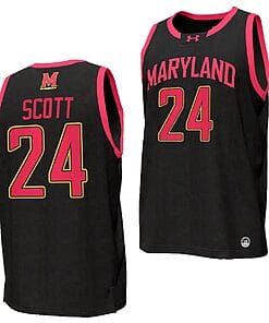 Donta Scott Jersey #24 Maryland Terrapins College NIL Replica Basketball Black