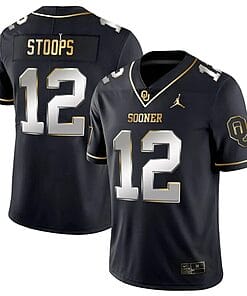 Drake Stoops Jersey #12 Oklahoma Sooners College Football Stitched Black Gold