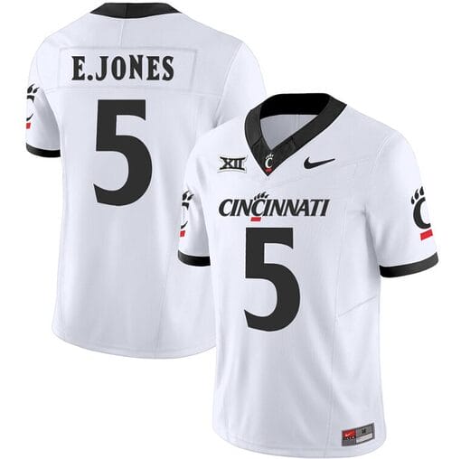 Emory Jones Jersey #5 Cincinnati Bearcats Vapor Limited College Football All Stitched White