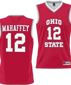 Evan Mahaffey Jersey #12 Ohio State Buckeyes College Basketball Lightweight Scarlet
